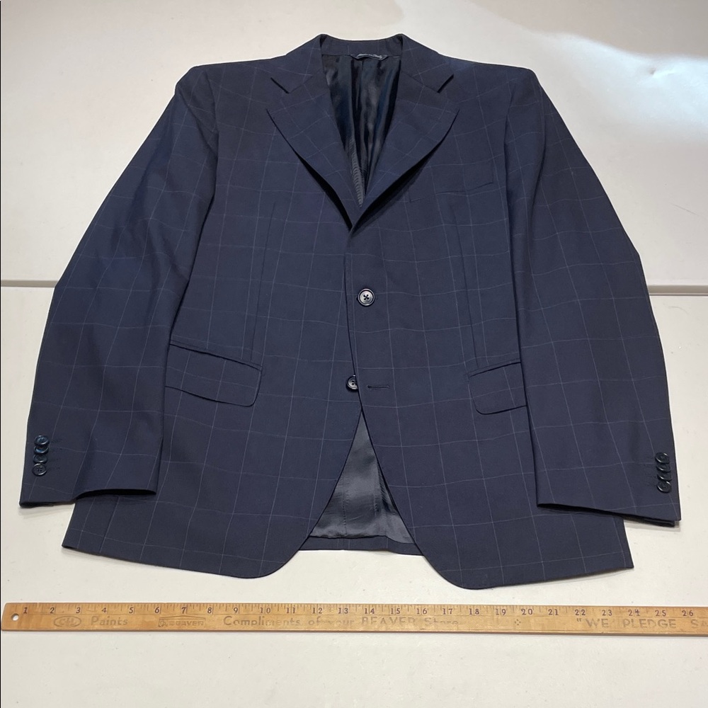 Tombolini size 50eu/40R (med) Windowpane Sport Coat